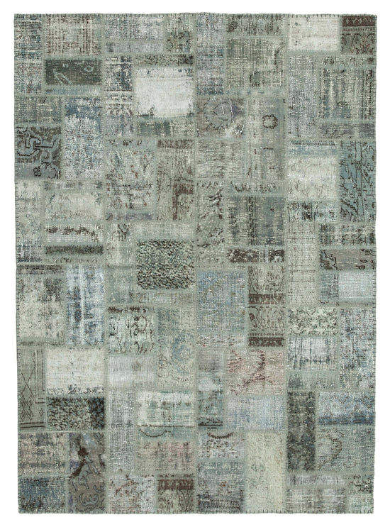 6x8 Grey Modern Patchwork Rug - 29586