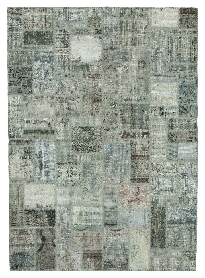 6x8 Grey Modern Patchwork Rug - 29586
