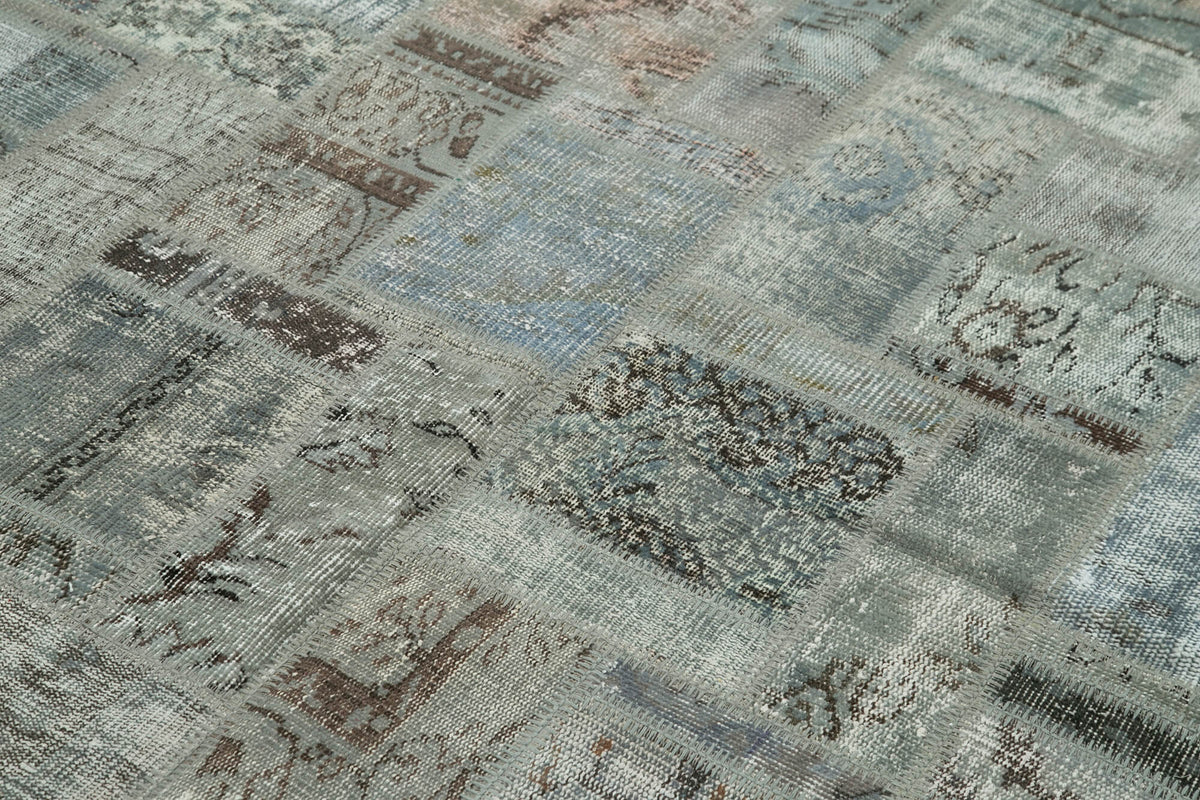 6x8 Grey Modern Patchwork Rug - 29586