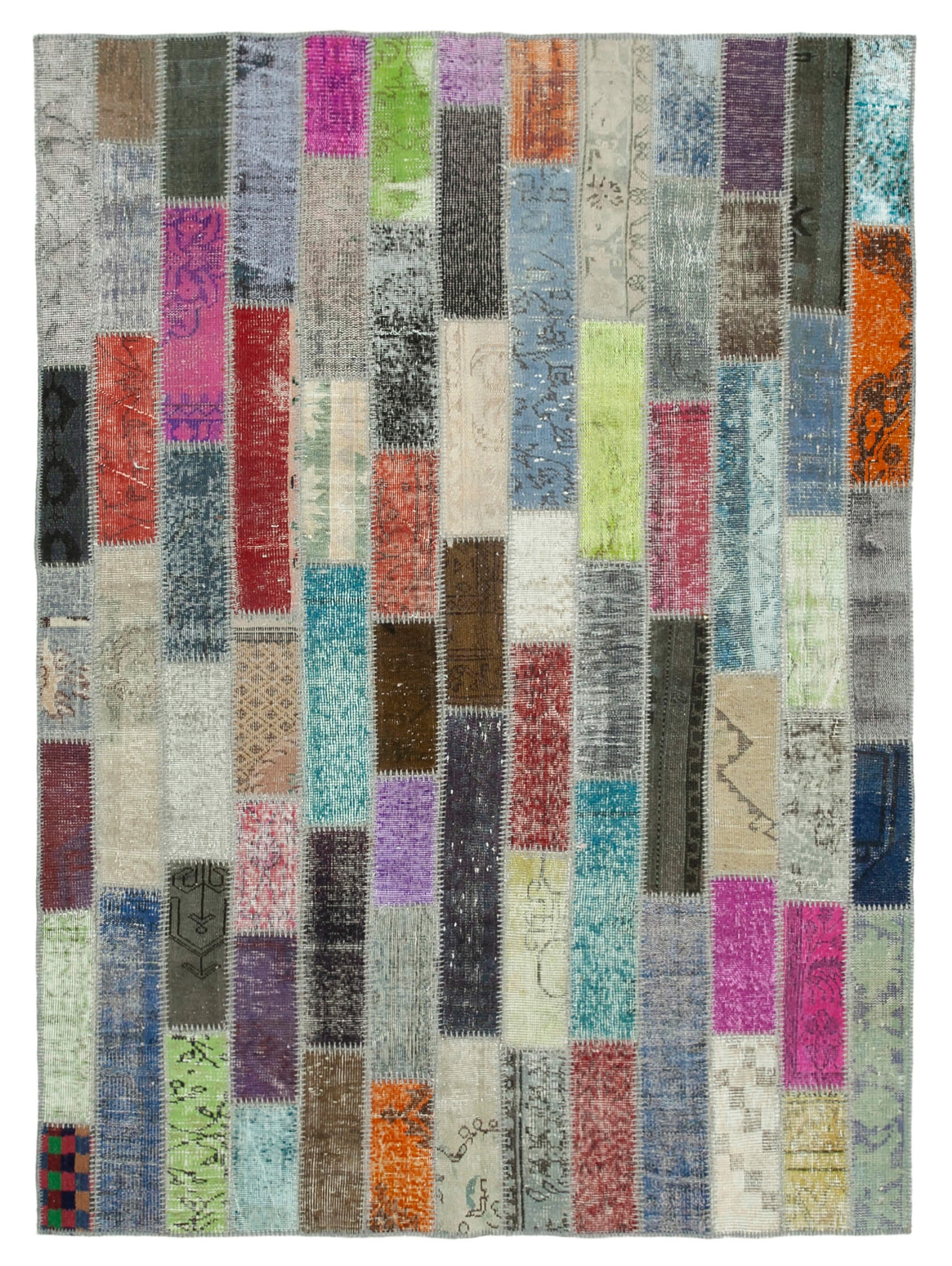 6x8 Multicolor Modern Patchwork Rug - 29587