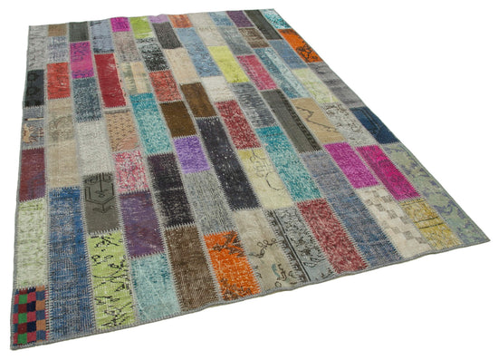 6x8 Multicolor Modern Patchwork Rug - 29587