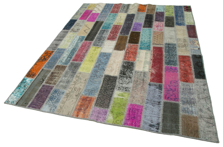 6x8 Multicolor Modern Patchwork Rug - 29587