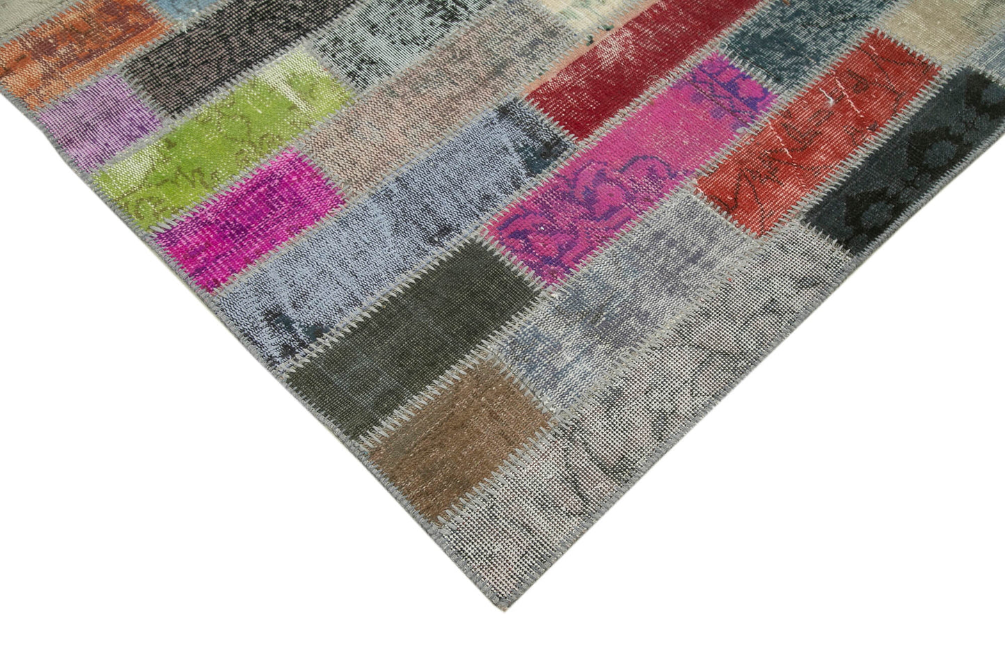 6x8 Multicolor Modern Patchwork Rug - 29587