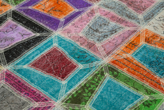 6x8 Multicolor Modern Patchwork Rug - 29588