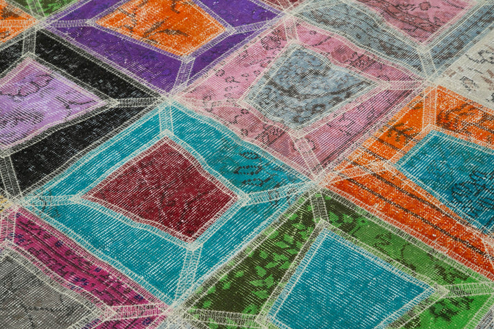 6x8 Multicolor Modern Patchwork Rug - 29588