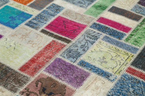 6x8 Multicolor Modern Patchwork Rug - 29589