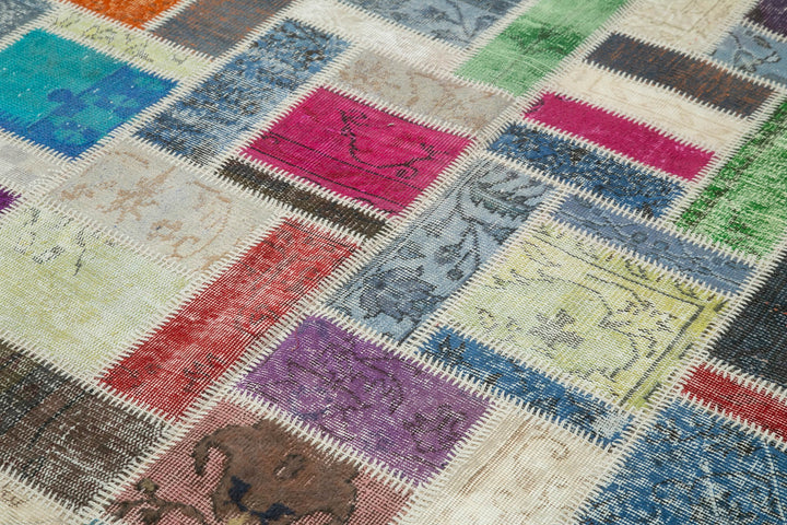 6x8 Multicolor Modern Patchwork Rug - 29589