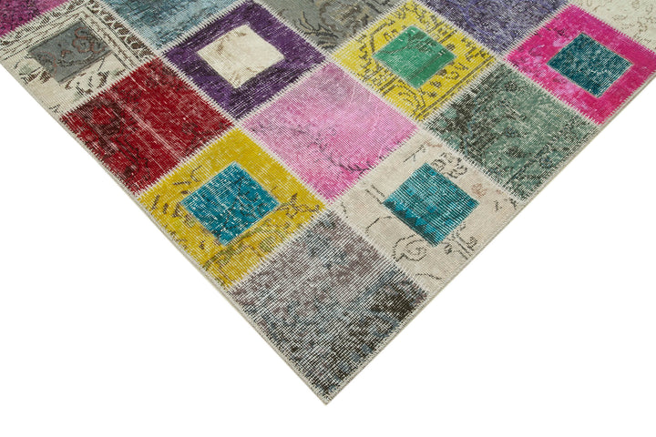 6x8 Multicolor Modern Patchwork Rug - 29590