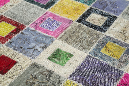 6x8 Multicolor Modern Patchwork Rug - 29590