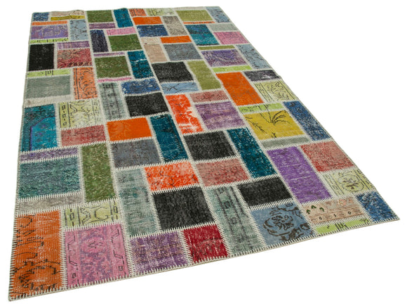 5x8 Multicolor Modern Patchwork Rug - 29593