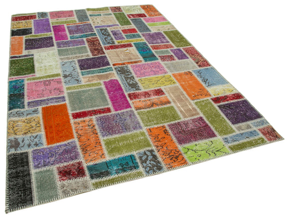 6x8 Multicolor Modern Patchwork Rug - 29594