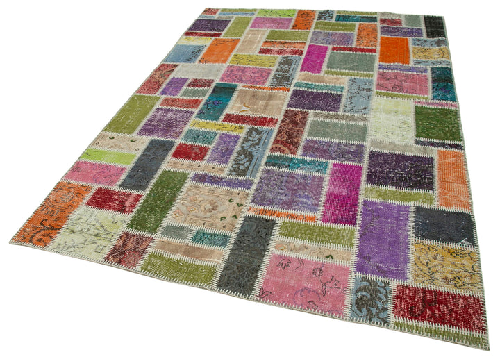 6x8 Multicolor Modern Patchwork Rug - 29594