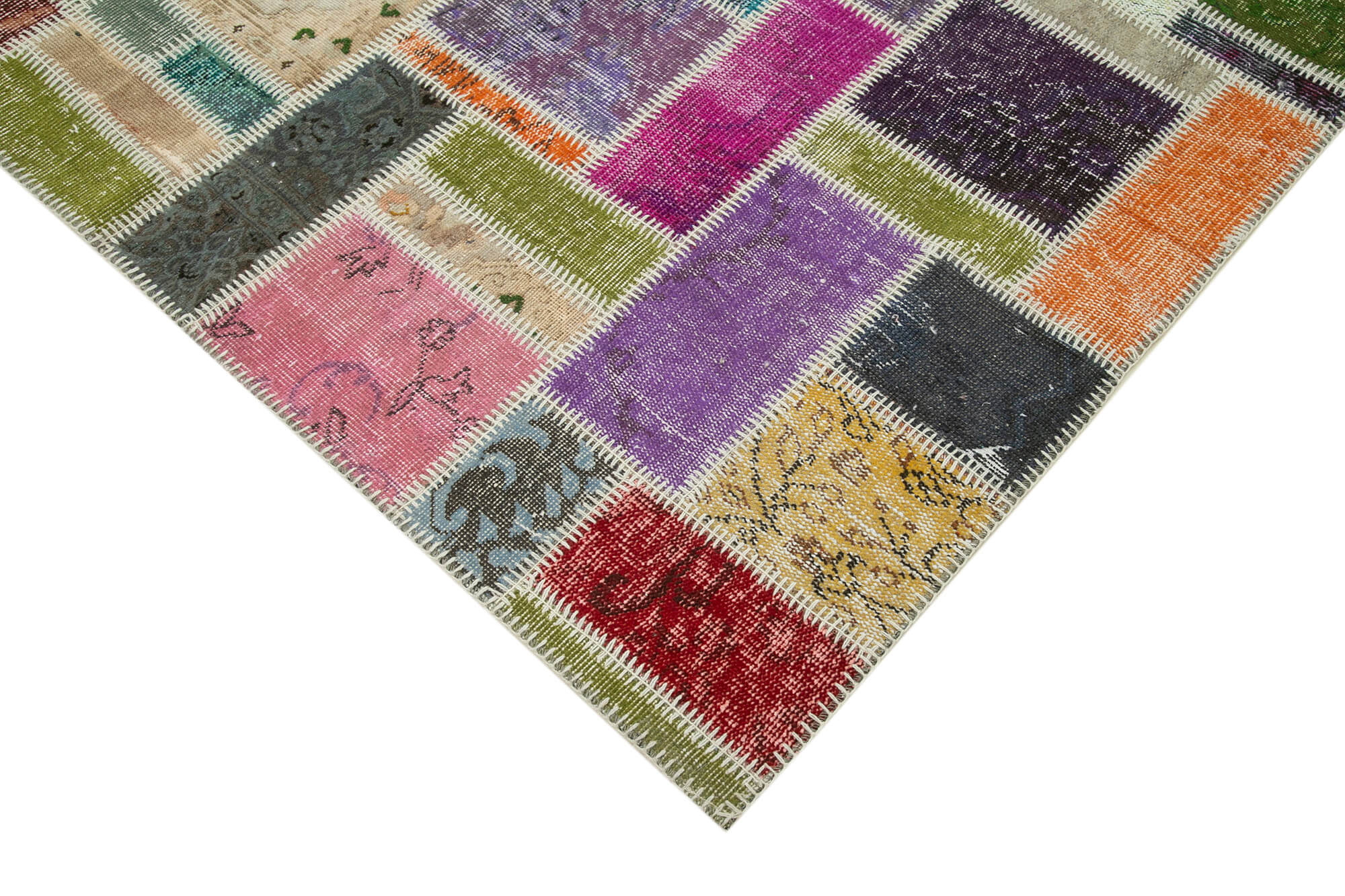 6x8 Multicolor Modern Patchwork Rug - 29594