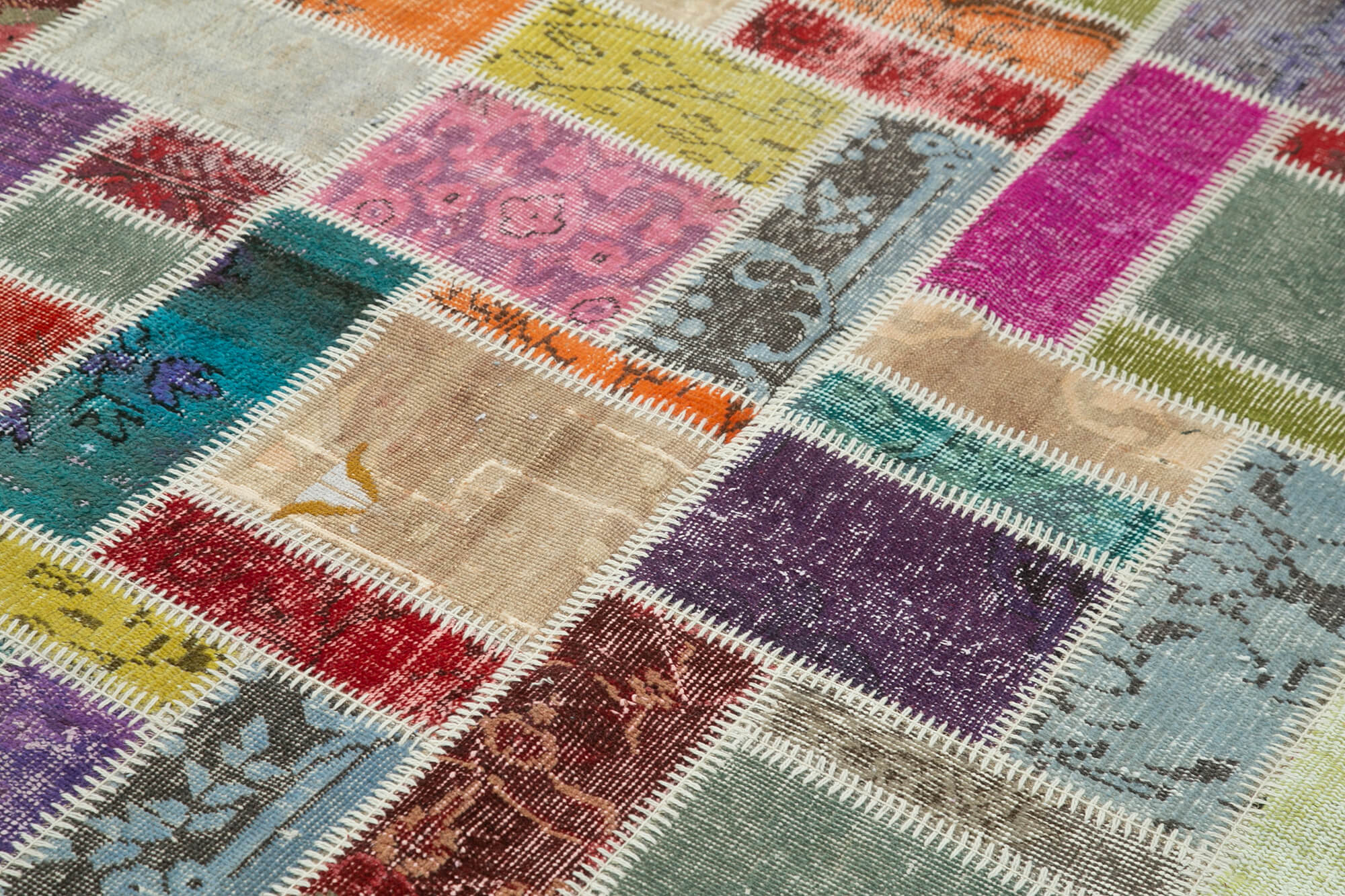 6x8 Multicolor Modern Patchwork Rug - 29594