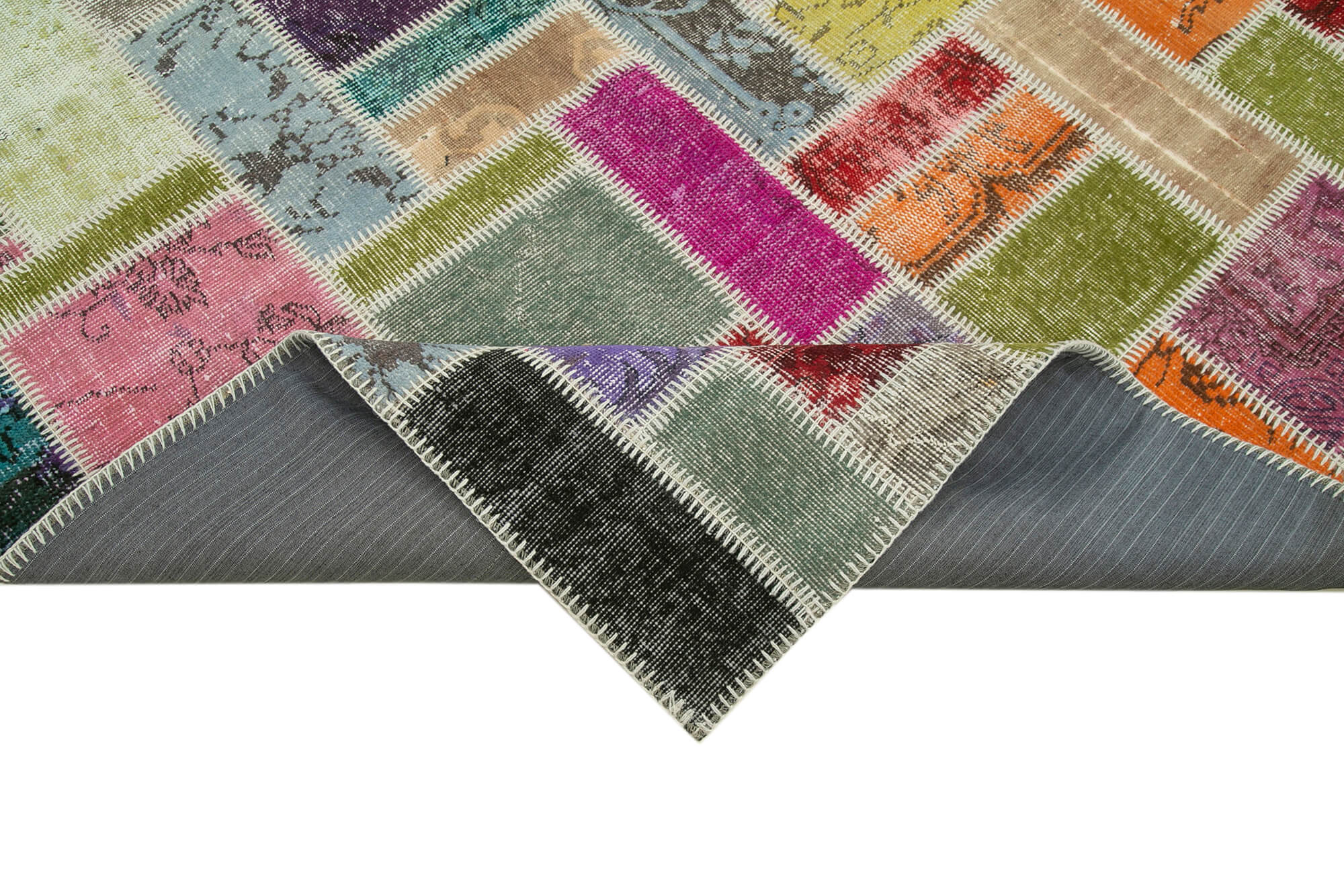 6x8 Multicolor Modern Patchwork Rug - 29594
