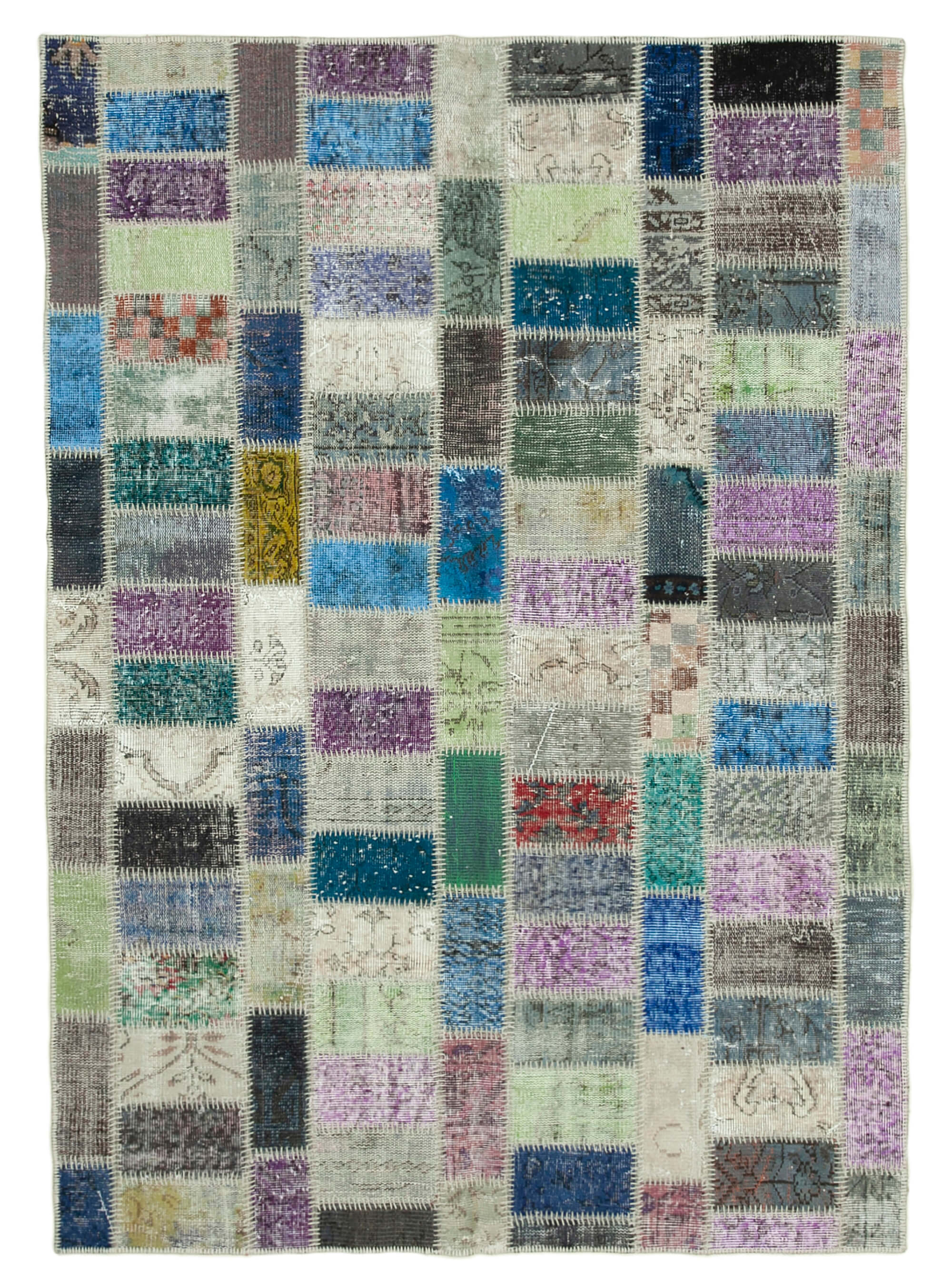 6x8 Multicolor Modern Patchwork Rug - 29595
