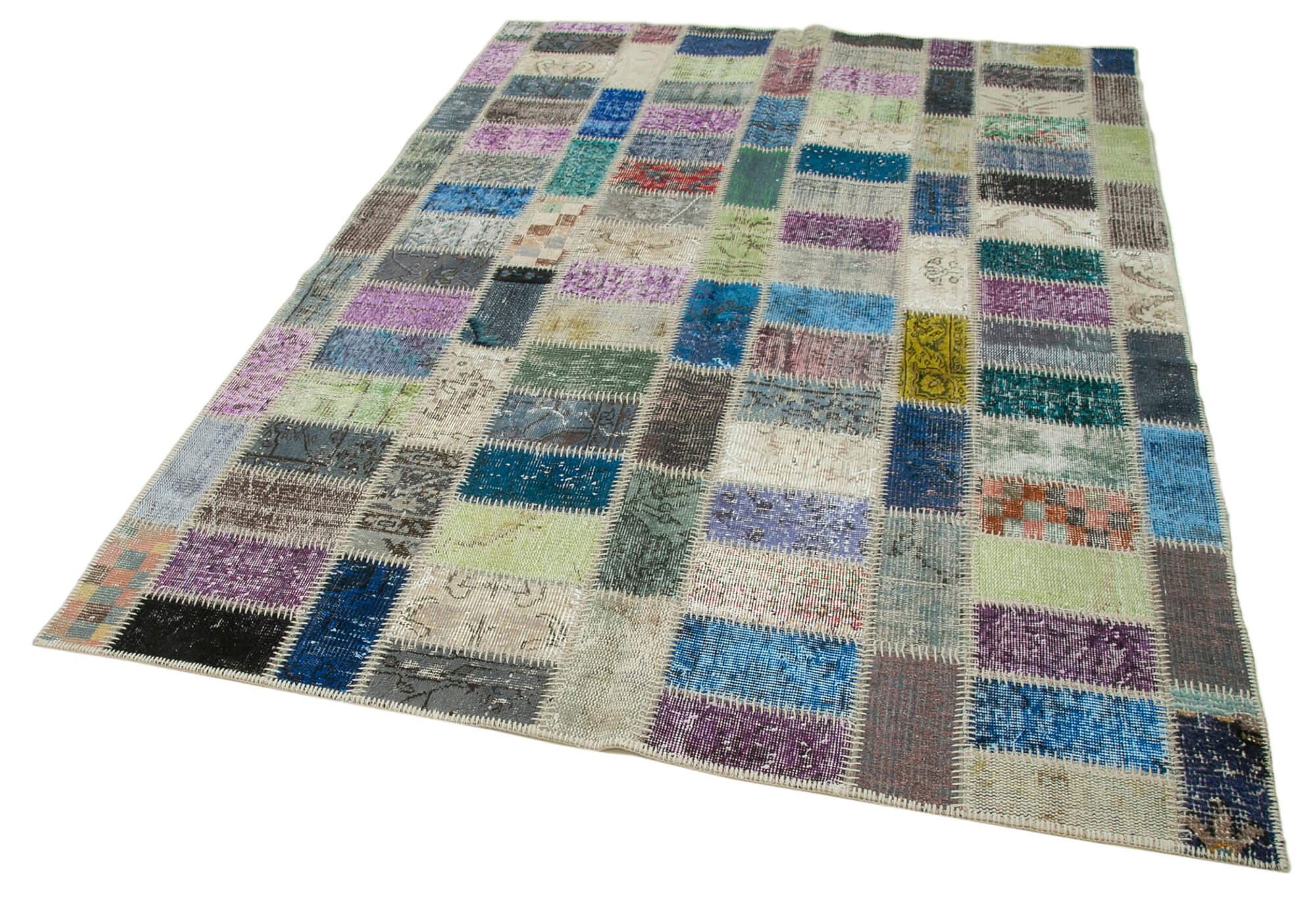 6x8 Multicolor Modern Patchwork Rug - 29595