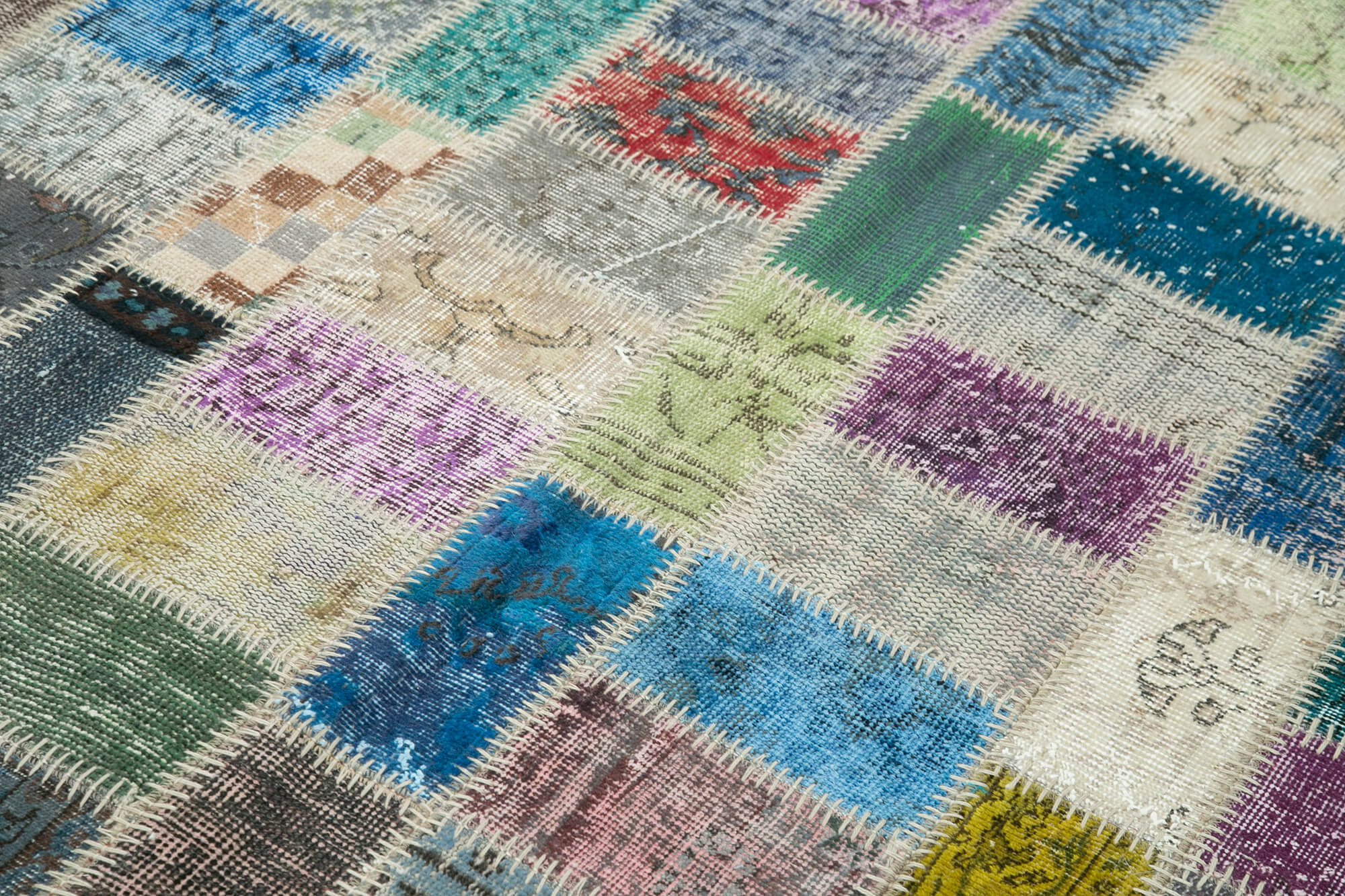 6x8 Multicolor Modern Patchwork Rug - 29595