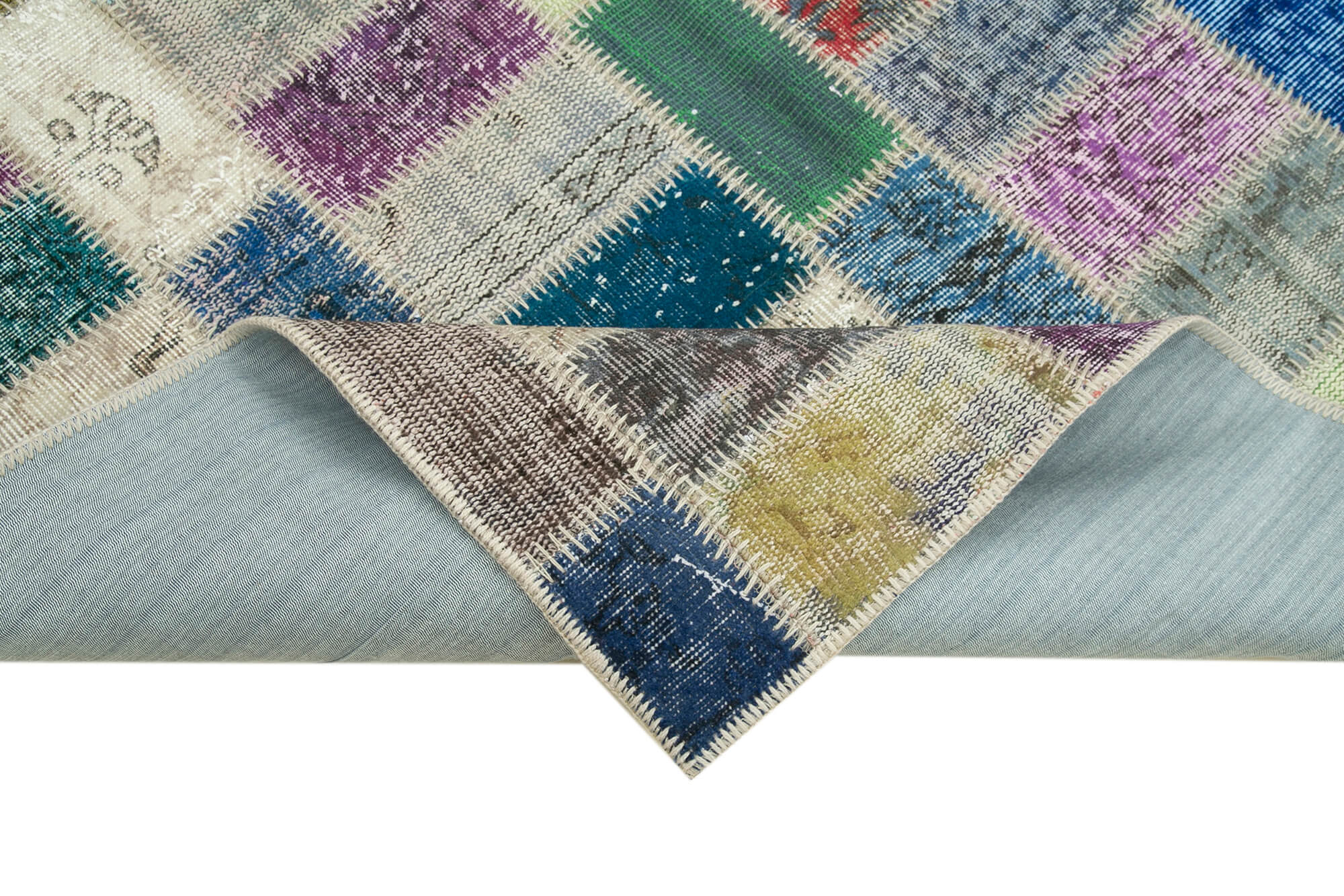 6x8 Multicolor Modern Patchwork Rug - 29595