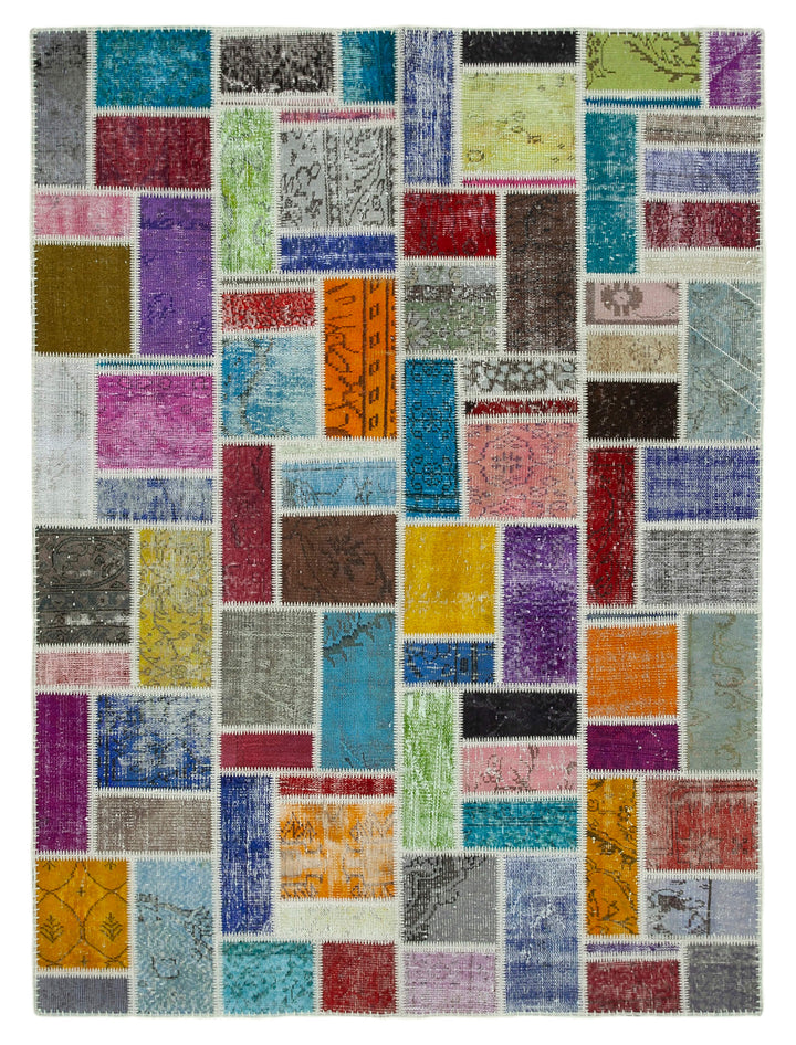6x8 Multicolor Modern Patchwork Rug - 29597