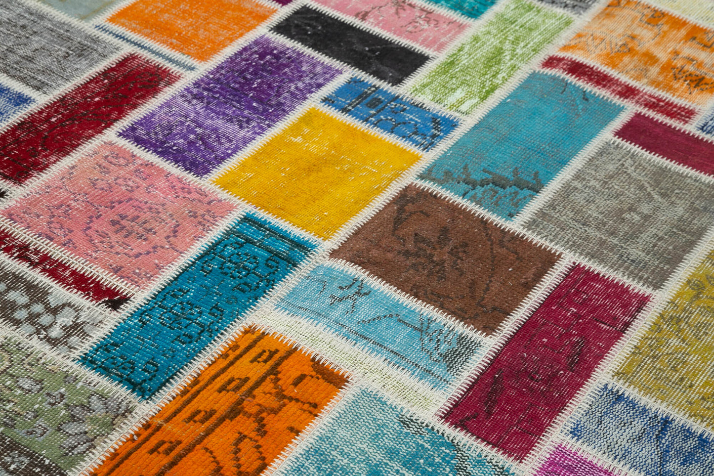 6x8 Multicolor Modern Patchwork Rug - 29597