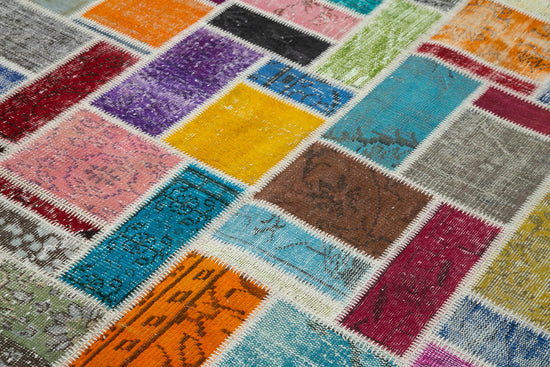 6x8 Multicolor Modern Patchwork Rug - 29597