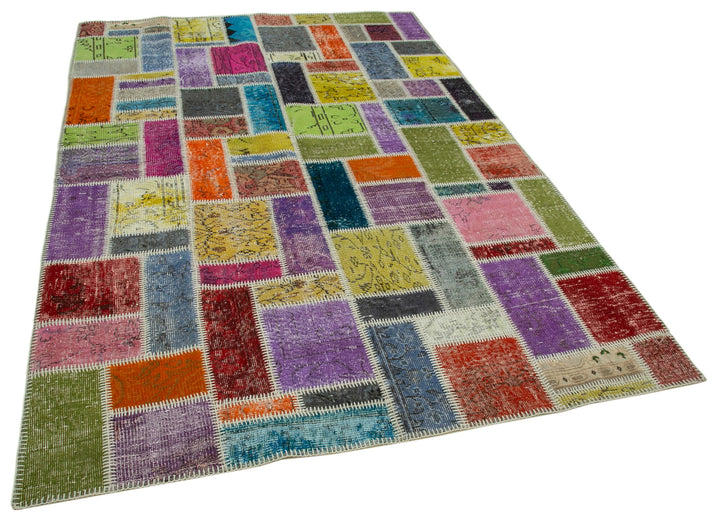 5x8 Multicolor Modern Patchwork Rug - 29598