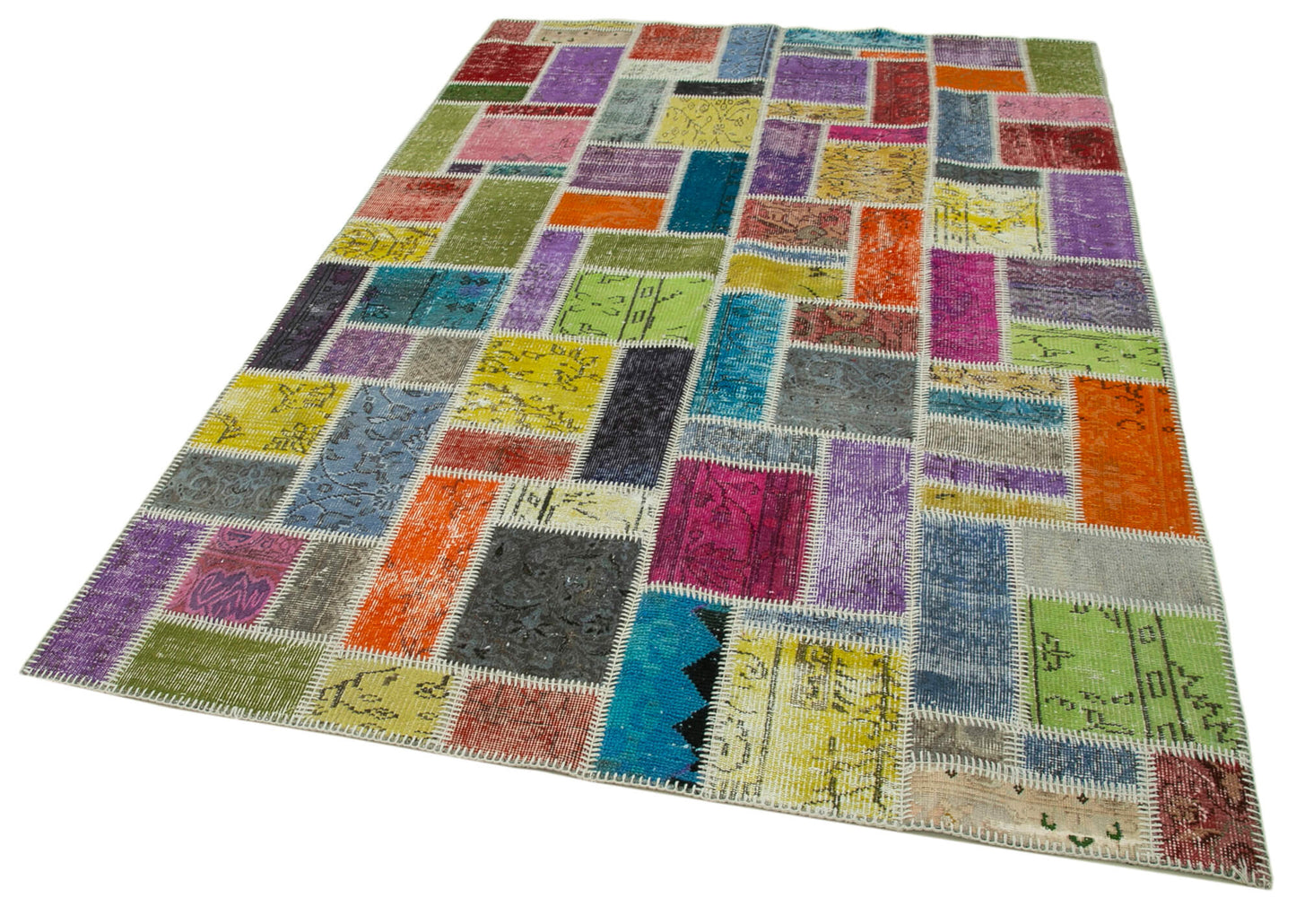 5x8 Multicolor Modern Patchwork Rug - 29598