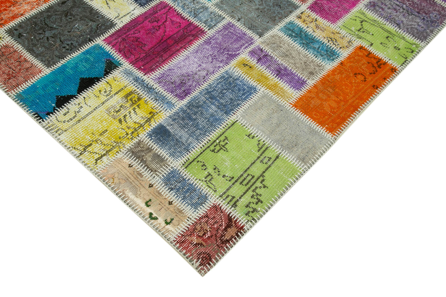 5x8 Multicolor Modern Patchwork Rug - 29598