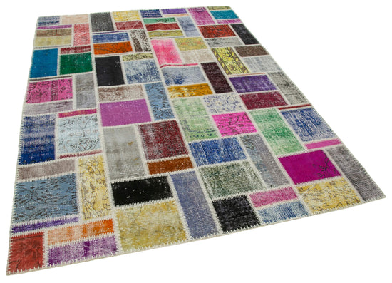 6x8 Multicolor Modern Patchwork Rug - 29599