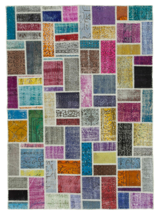 6x8 Multicolor Modern Patchwork Rug - 29600
