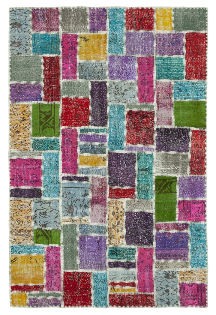 5x8 Multicolor Modern Patchwork Rug - 29601