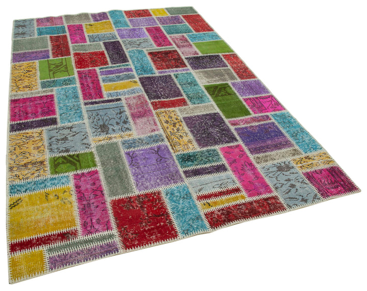 5x8 Multicolor Modern Patchwork Rug - 29601