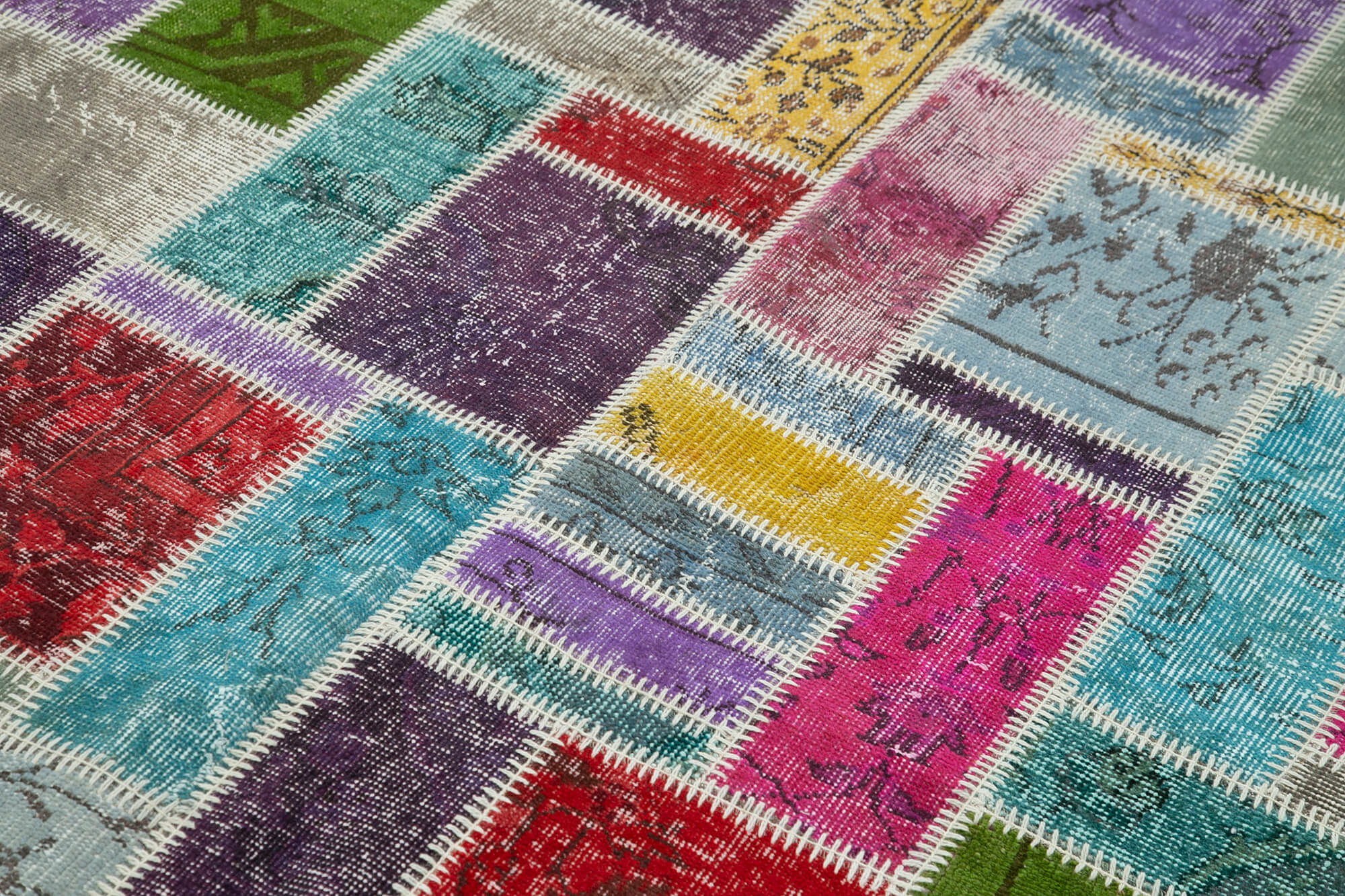 5x8 Multicolor Modern Patchwork Rug - 29601