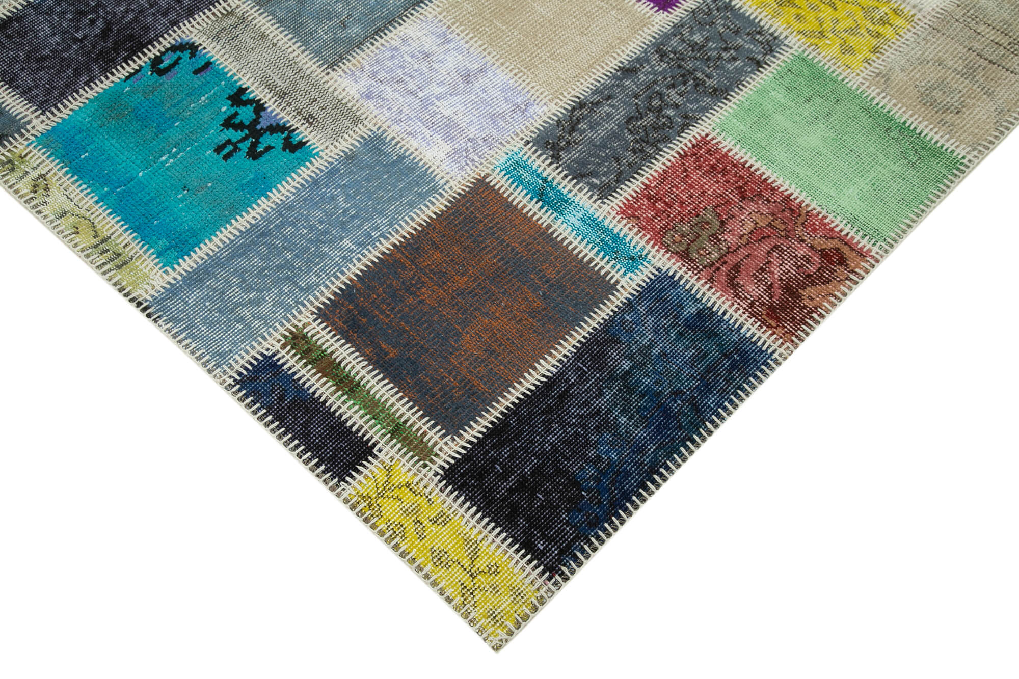 6x8 Multicolor Modern Patchwork Rug - 29602