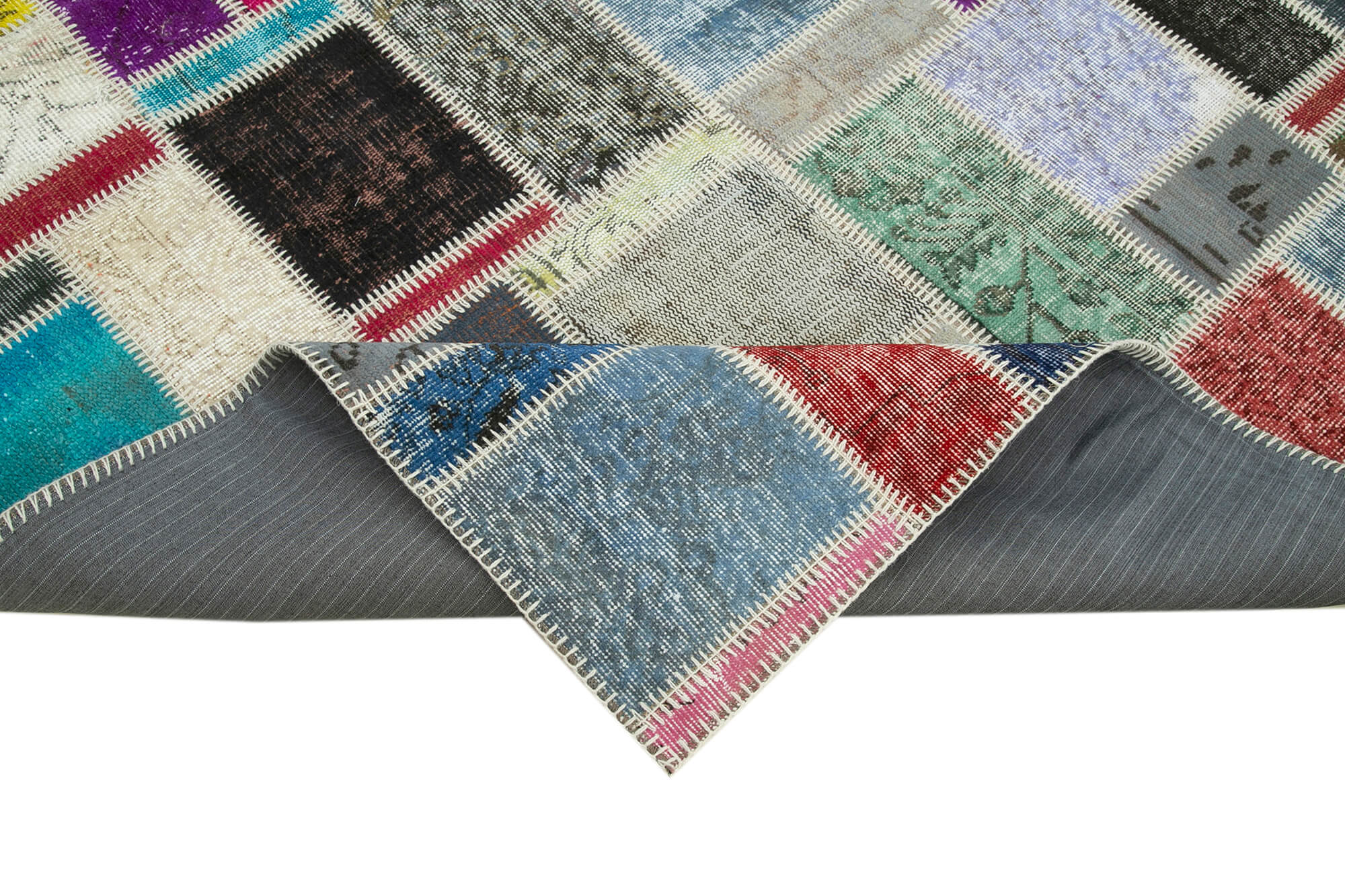 6x8 Multicolor Modern Patchwork Rug - 29602
