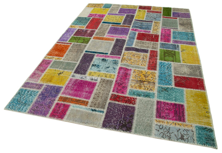 6x8 Multicolor Modern Patchwork Rug - 29604