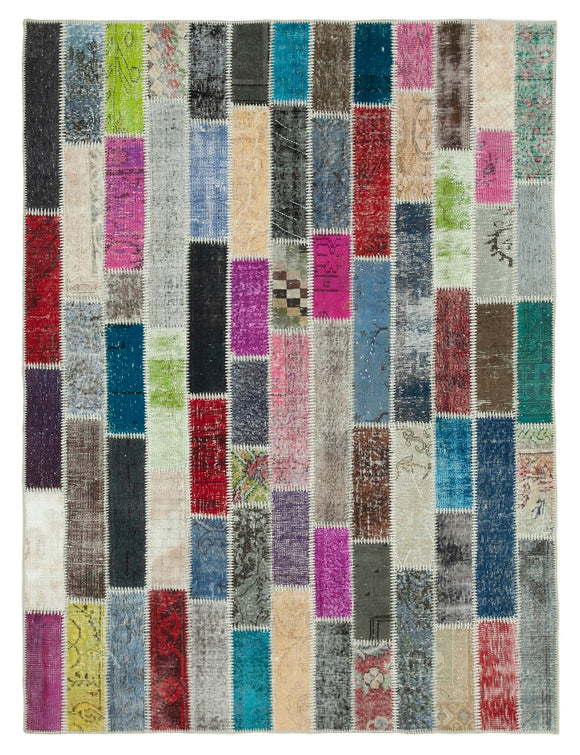 6x8 Multicolor Modern Patchwork Rug - 29605
