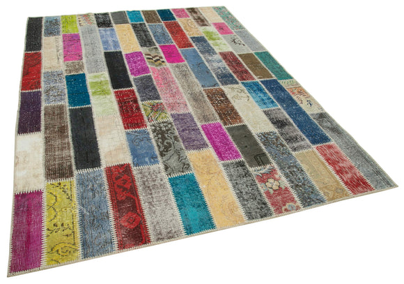 6x8 Multicolor Modern Patchwork Rug - 29605