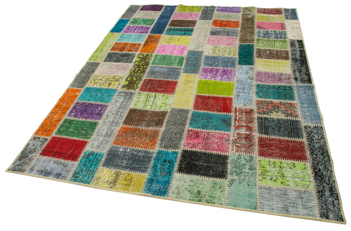 6x8 Multicolor Modern Patchwork Rug - 29606