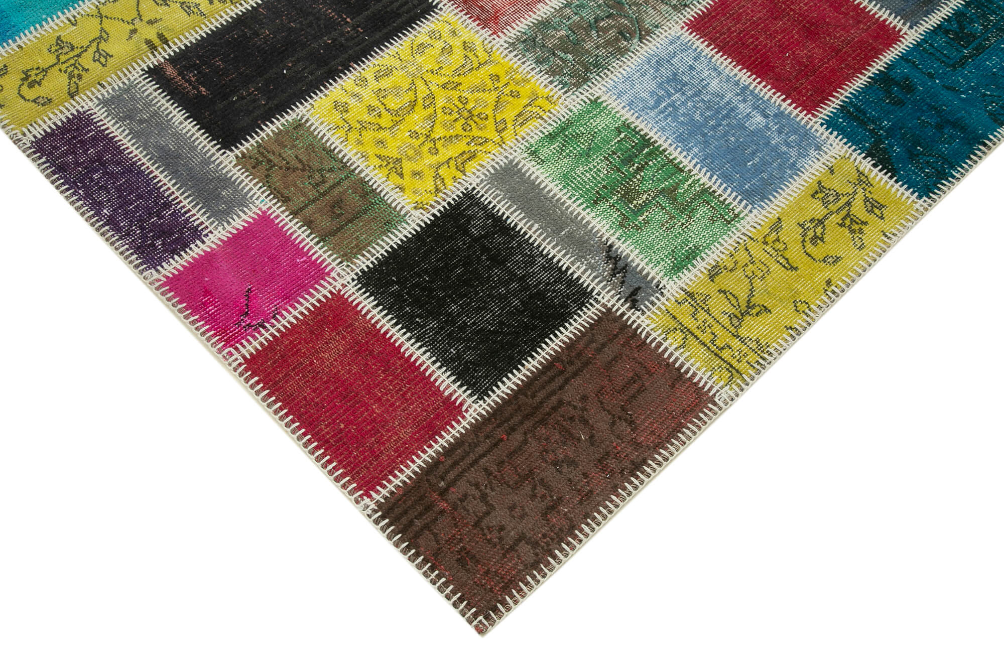 6x8 Multicolor Modern Patchwork Rug - 29607