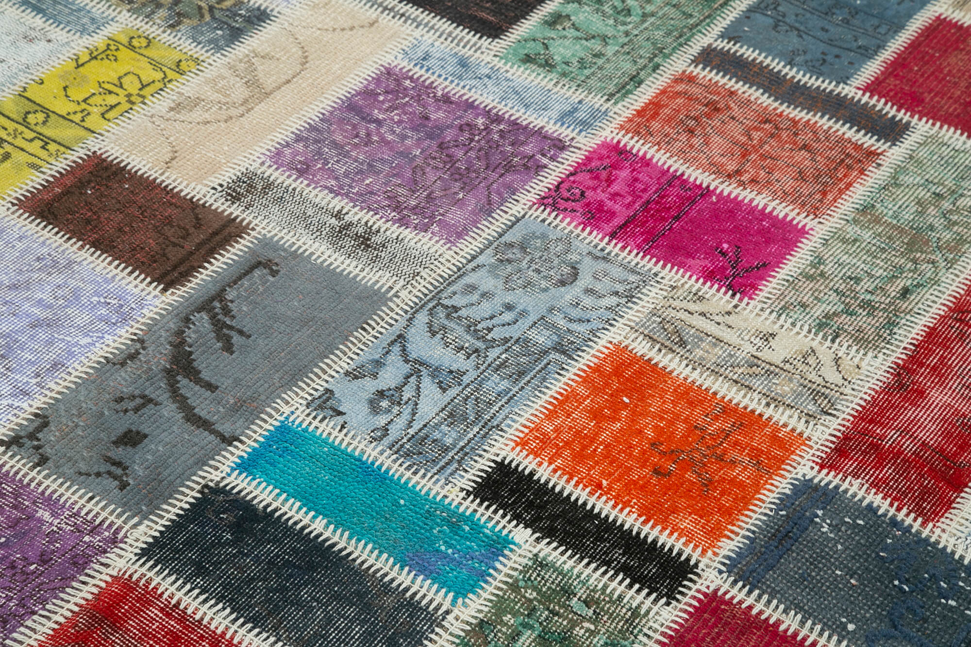 6x8 Multicolor Modern Patchwork Rug - 29607