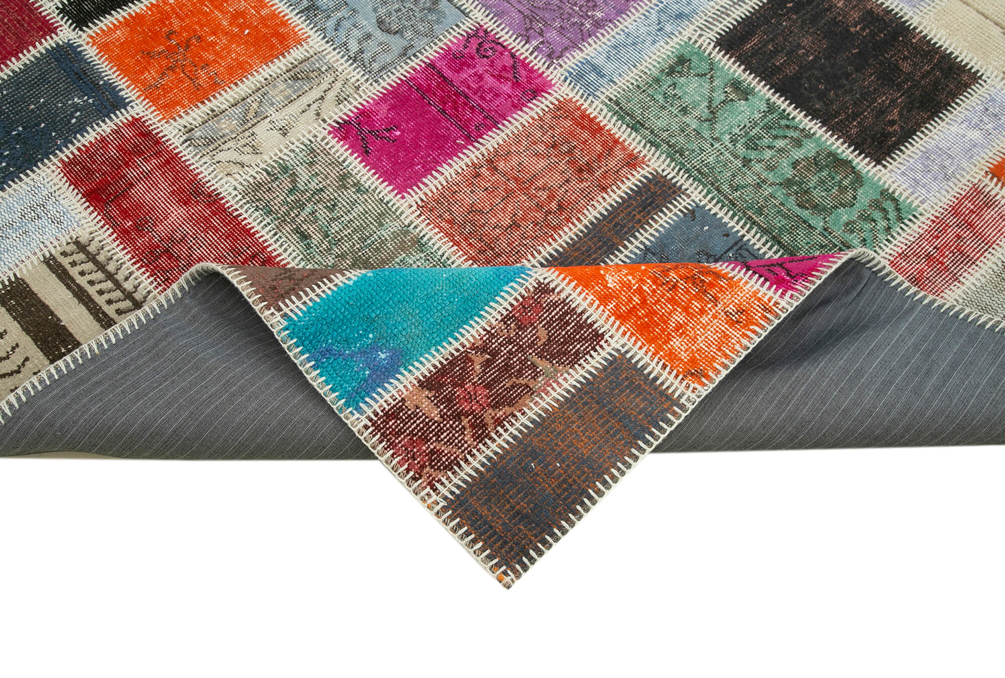 6x8 Multicolor Modern Patchwork Rug - 29607
