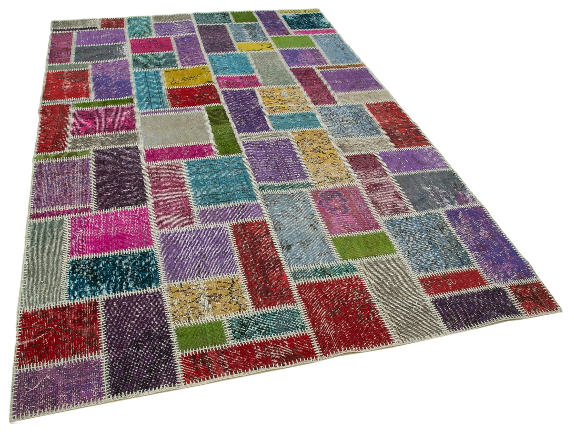 5x8 Multicolor Modern Patchwork Rug - 29608