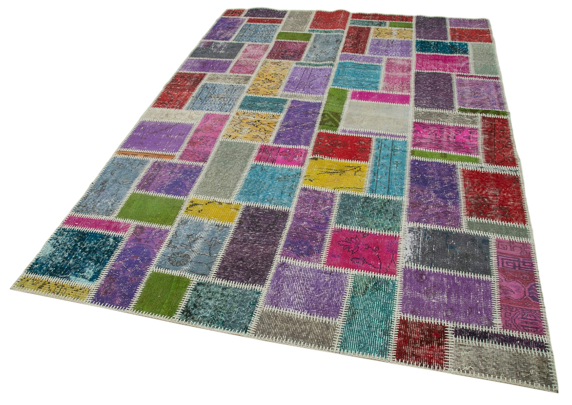 5x8 Multicolor Modern Patchwork Rug - 29608
