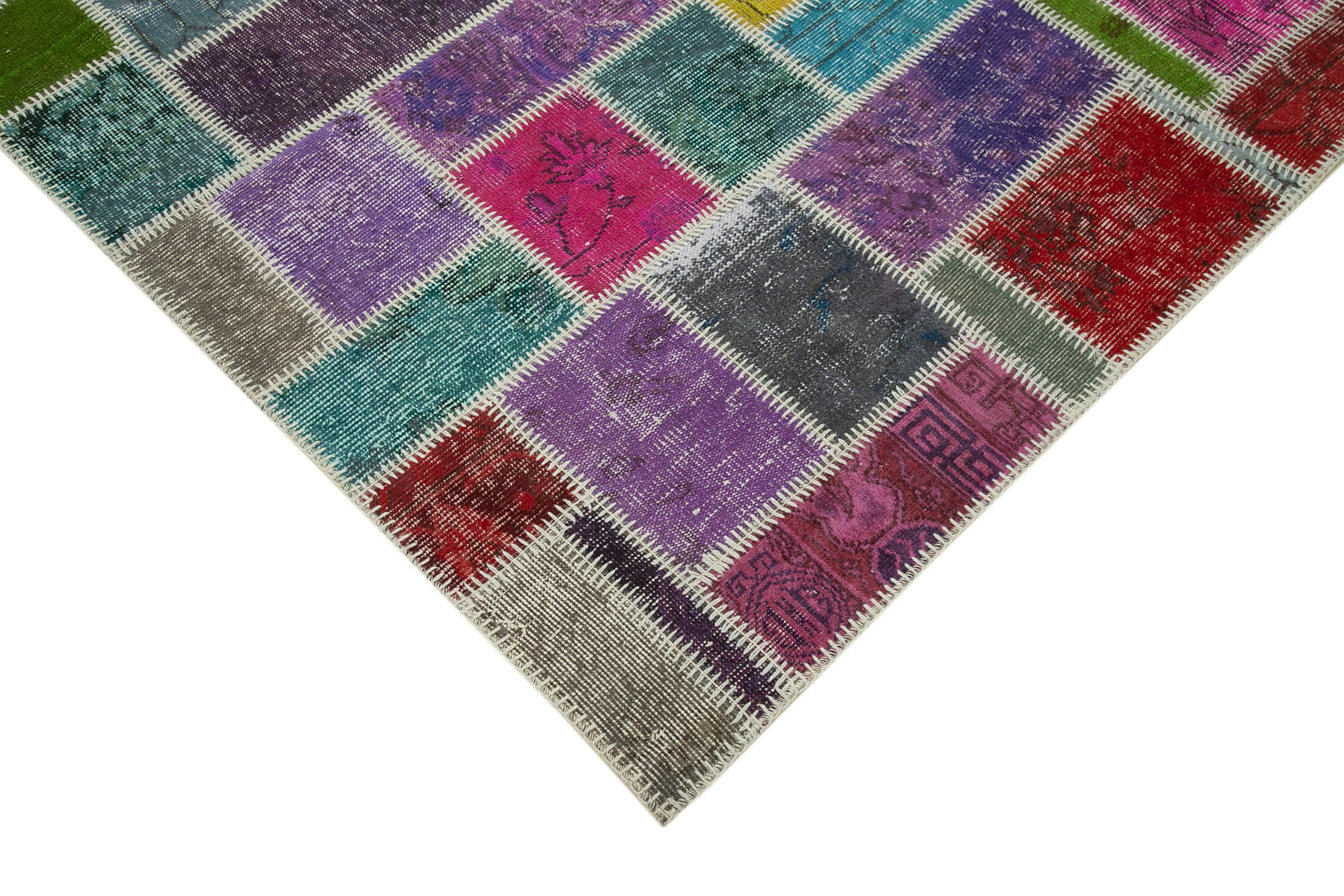 5x8 Multicolor Modern Patchwork Rug - 29608