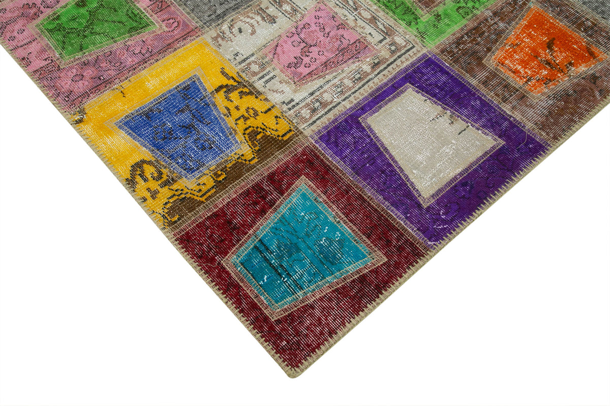 6x9 Multicolor Modern Patchwork Rug - 29610