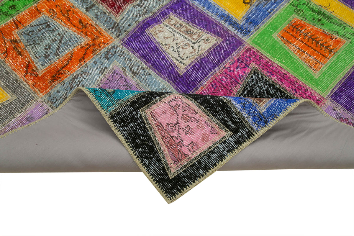6x9 Multicolor Modern Patchwork Rug - 29610
