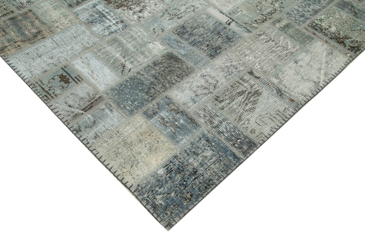7x10 Grey Modern Patchwork Rug - 29612