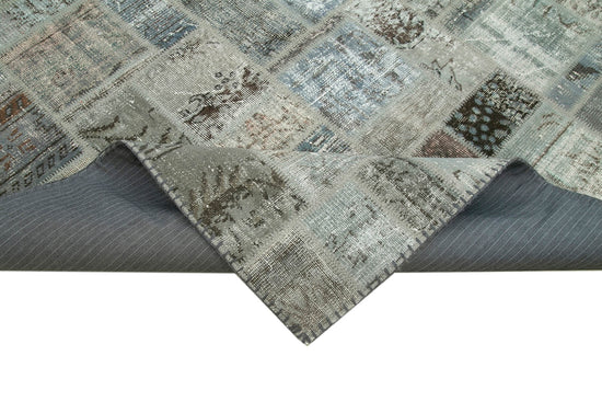 7x10 Grey Modern Patchwork Rug - 29612